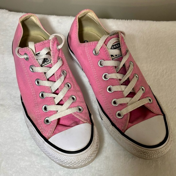 Converse Shoes - Converse Pink and White Sneakers women’s size 8